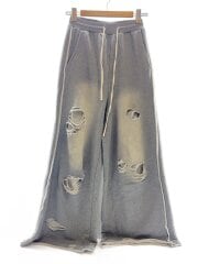 ボトム/S/コットン/GRY/UNS24001/ダメージ加工スウェットパンツ