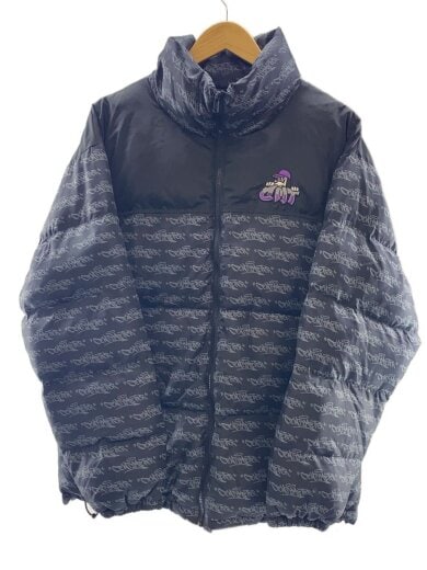 商品画像：中綿ジャケット/L/ナイロン/BLK/総柄/cm1082 1