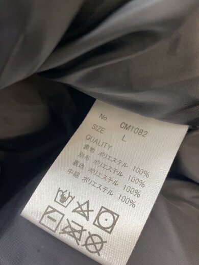 商品画像：中綿ジャケット/L/ナイロン/BLK/総柄/cm1082 4