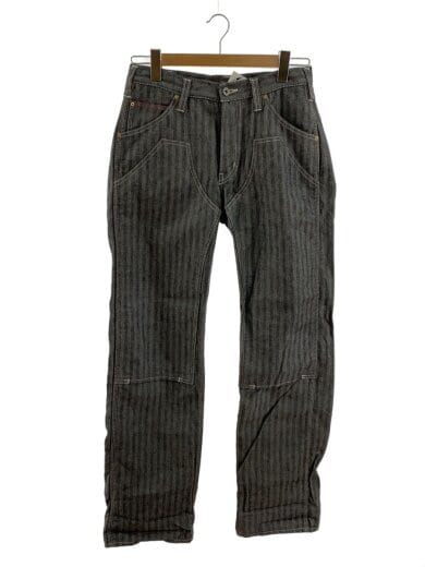 商品画像：ダブルニー/ストレートパンツ/31/コットン/GRY/ストライプ 1