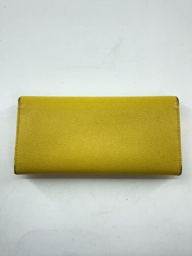 商品画像：長財布/レザー/YLW/無地/レディース/角擦れ/状態考慮 2