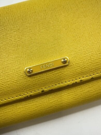 商品画像：長財布/レザー/YLW/無地/レディース/角擦れ/状態考慮 3