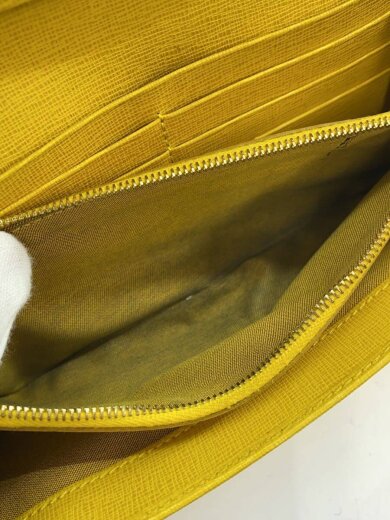 商品画像：長財布/レザー/YLW/無地/レディース/角擦れ/状態考慮 7