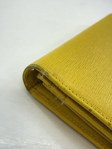 商品画像：長財布/レザー/YLW/無地/レディース/角擦れ/状態考慮 9