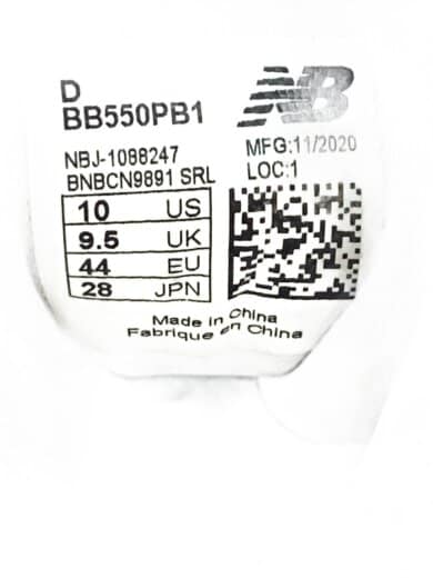 商品画像：ローカットスニーカー/28cm/WHT/BB550PB1 5