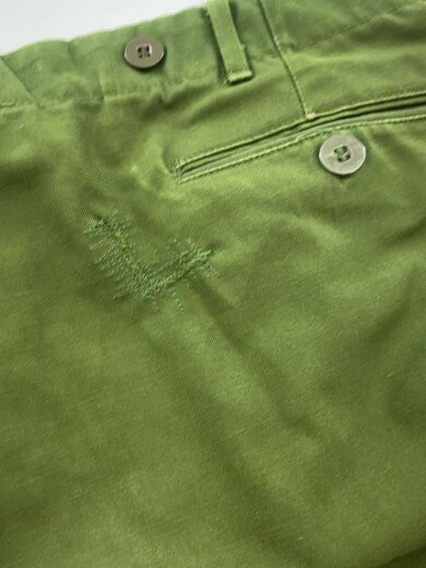 商品画像：カーゴパンツ/48/コットン/GRN/M59/ヒダリポケットボタン欠/裾ゴム変更有 6