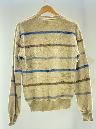 商品画像：70s/パイル地/白タグ/Vネック/ニット・セーター(薄手)/BEG/ボーダー 2