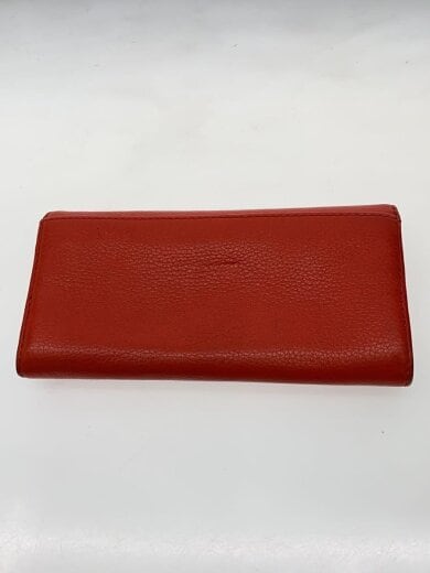 商品画像：長財布/レザー/RED/無地/レディース 2