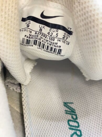 商品画像：AIR VAPORMAX 95/エアベイパーマックス/ホワイト/AJ7292-100/27cm/WHT 5