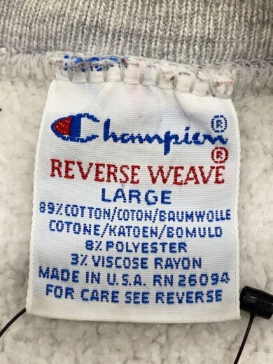 商品画像：スウェット/L/コットン/GRY/UTSA/REVERSE WEAVE/前半期タグ/襟シミ// 3