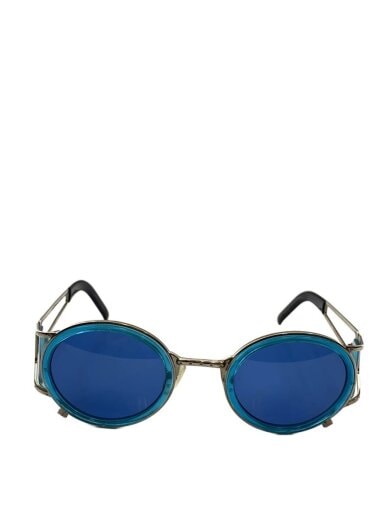 商品画像：サングラス/SLV/BLU/メンズ/58-6201/ノーズパッド片方欠品 1