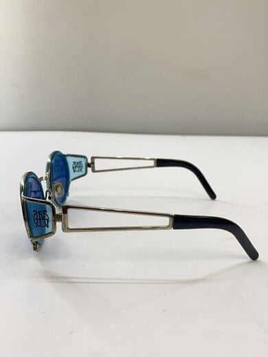 商品画像：サングラス/SLV/BLU/メンズ/58-6201/ノーズパッド片方欠品 3