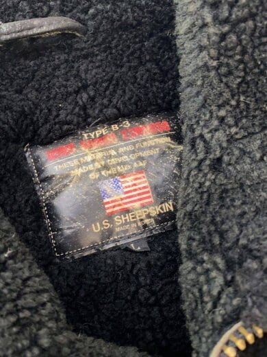 商品画像：フライトジャケット/L/羊革/BLK/23M5658/B-3/US SHEEP SKIN/KOREA製 3