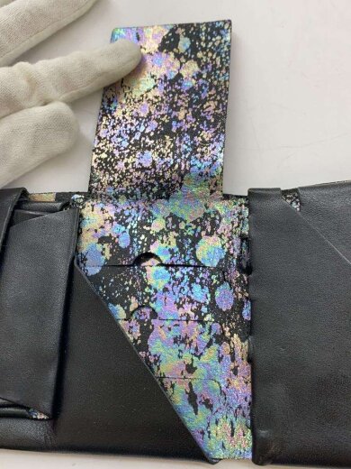 商品画像：3つ折り財布/レザー/BLK/メンズ// 9