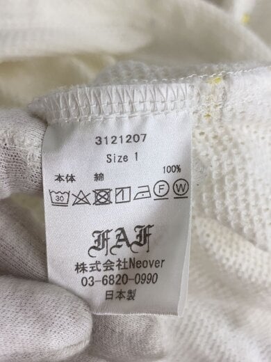 商品画像：Tシャツ/1/コットン/WHT/3121207// 4