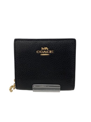 商品画像：2つ折り財布/レザー/BLK/レディース// 1