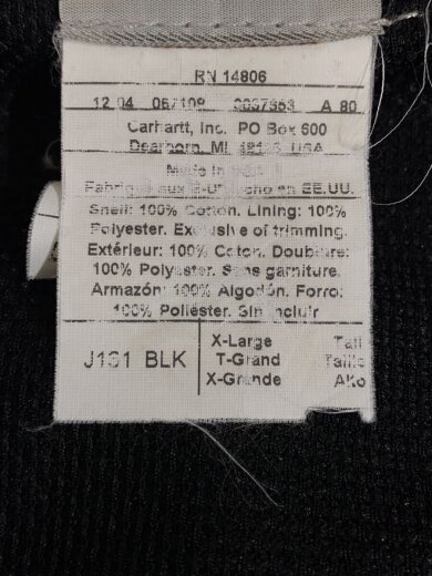 商品画像：ジャケット/XL/コットン/BLK/無地/J131-BLK 4