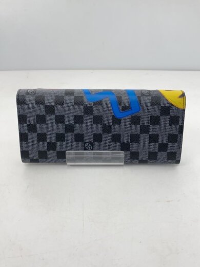 商品画像：長財布/レザー/BLK/総柄/メンズ 2