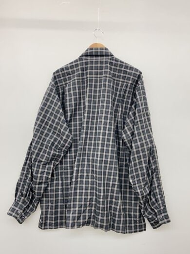 商品画像：長袖シャツ/XL/ポリエステル/GRY/チェック/BE-82026// 2
