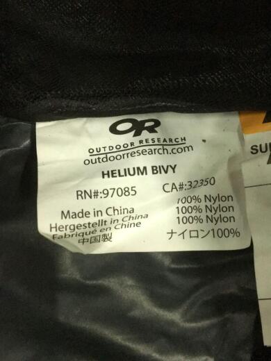 画像：OUTDOOR RESEARCHOUTDOOR-RESEARCH03 テント Helium Bivy/ビビィサック/1人用/BLK/OUTDOOR-RESEARCH03/6