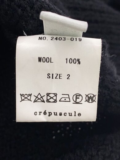 商品画像：Skipper Long-Sleeve/ニット・セーター(厚手)/2/ウール/BLK/無地/2403-019// 4