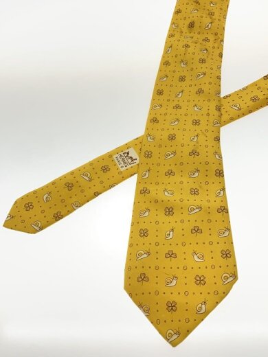 商品画像：ネクタイ/シルク/YLW/総柄/メンズ 2