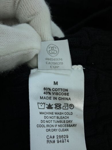 商品画像：23SS/HALF ZIP POLO SWEATERポロシャツ/M/コットン/BLK 5