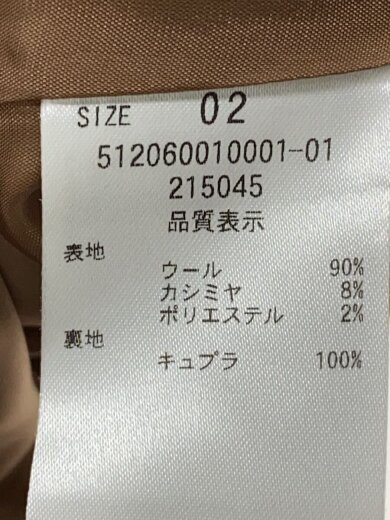 商品画像：コート/2/ウール/カシミヤ混/BRW/無地/512060010001-01 5