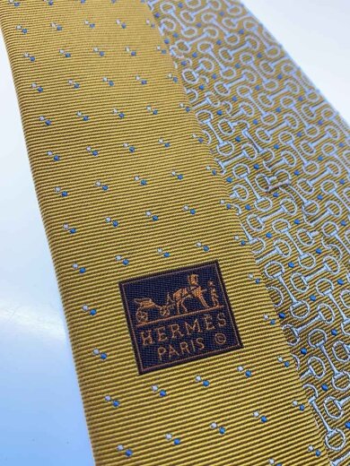 商品画像：ネクタイ/シルク/YLW/総柄/メンズ 2