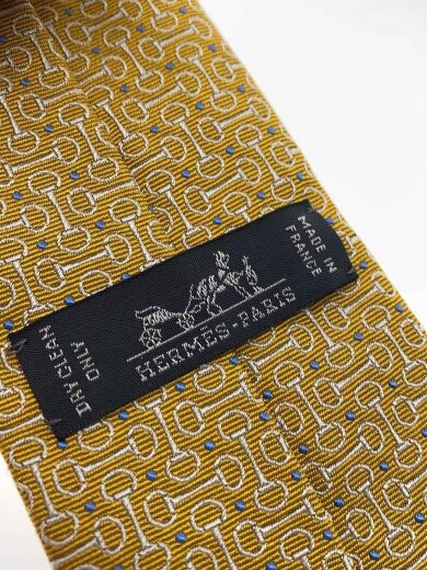 商品画像：ネクタイ/シルク/YLW/総柄/メンズ 3