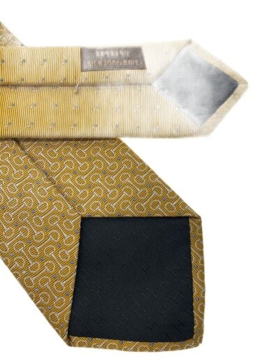 商品画像：ネクタイ/シルク/YLW/総柄/メンズ 4