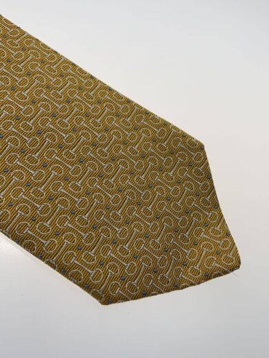 商品画像：ネクタイ/シルク/YLW/総柄/メンズ 5