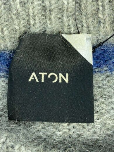 商品画像：ニット・セーター(厚手)/6/モヘア/BLU/ストライプ 3