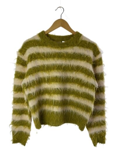 商品画像：ニット・セーター(厚手)/M/ポリエステル/YLW/ストライプ 1