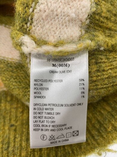 商品画像：ニット・セーター(厚手)/M/ポリエステル/YLW/ストライプ 4