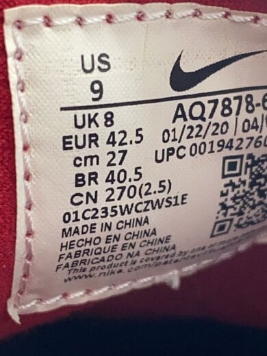 商品画像：ZOOM JANOSKI CNVS RM_ズーム ジャノスキー CNVS RM/27cm/RED 5