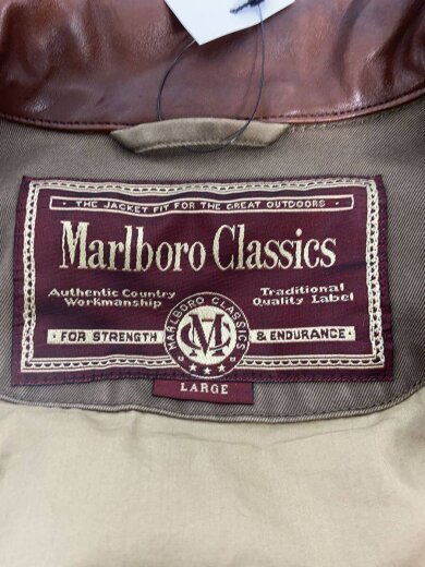 商品画像：襟レザー/ジャケット/L/コットン/BEG/無地// 3