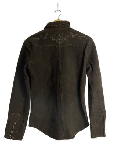 商品画像：長袖シャツ/XS/羊革/BRW/シープスキンウエスタンシャツ 2