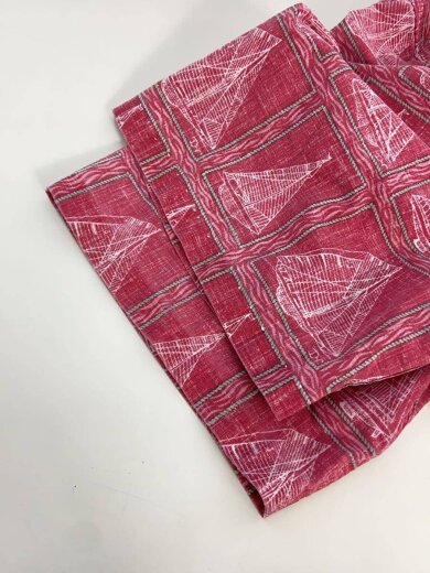 商品画像：半袖シャツ/XXL/コットン/RED/総柄 4