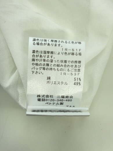 商品画像：長袖ブラウス/M/コットン/WHT/59M01-702-02 5