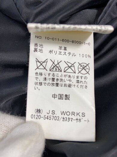 商品画像：レザージャケット・ブルゾン/M/羊革/BLK/無地 6