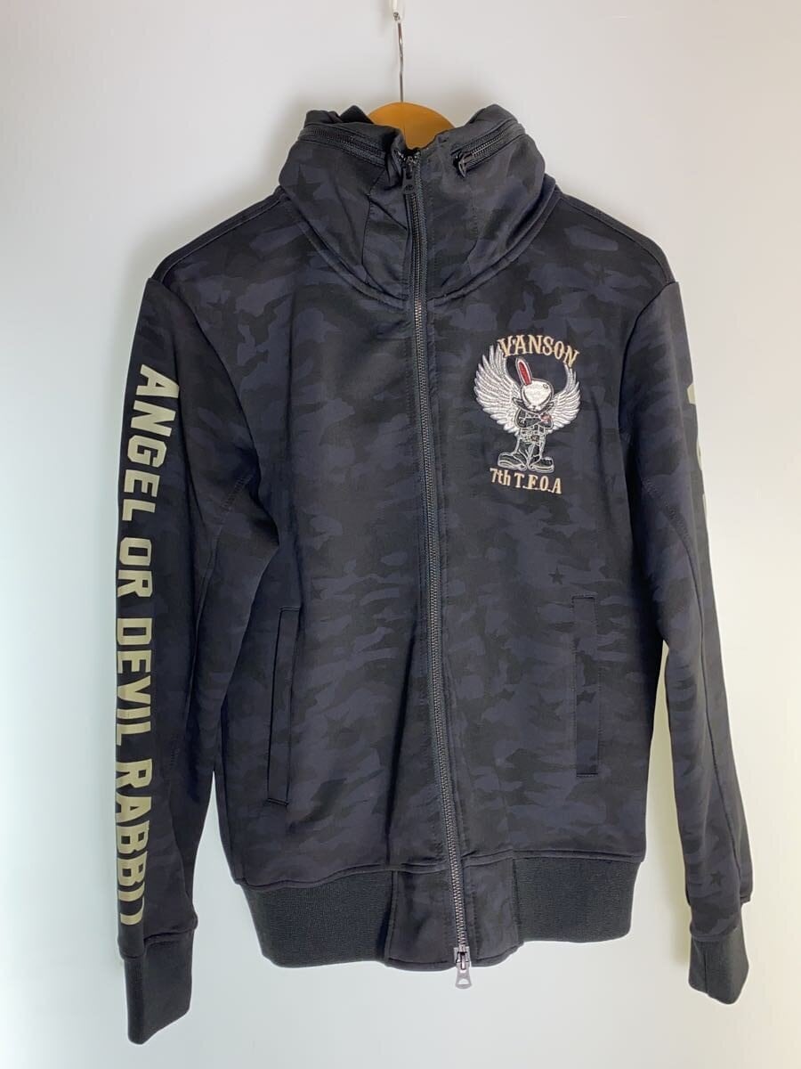 VANSON / ジャケット/M/ポリエステル/BLK