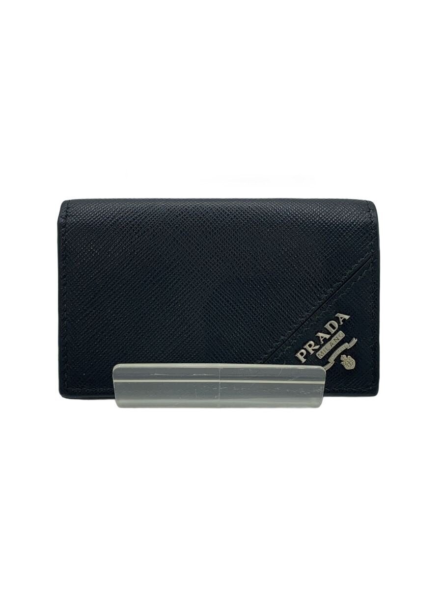 PRADA / カードケース/レザー/BLK/メンズ