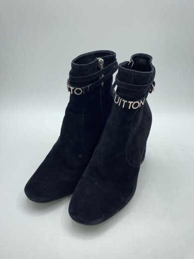 商品画像：ショートブーツ/38.5/BLK/スウェード 2