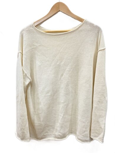 商品画像：ニット・セーター(薄手)/FREE/リネン/WHT/1225211059-0 1