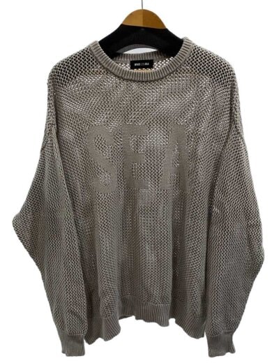 商品画像：ニット・セーター(厚手)/L/コットン/GRY/WDS-Q-AEOS-25-Q1-KN-01 1