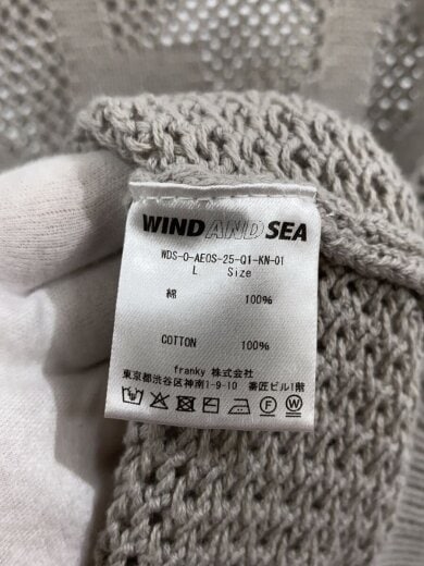 商品画像：ニット・セーター(厚手)/L/コットン/GRY/WDS-Q-AEOS-25-Q1-KN-01 4