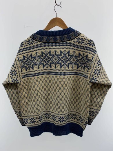 商品画像：カーディガン(厚手)/40/ウール/WHT/総柄 2