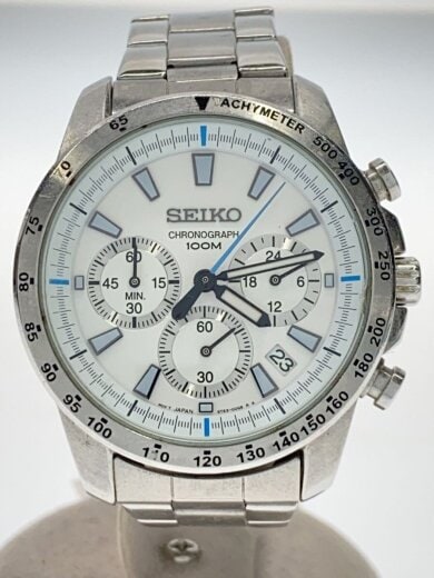 商品画像：クォーツ腕時計/アナログ/ステンレス/WHT/SLV/SS/6t63-00d0/クロノグラフ 1