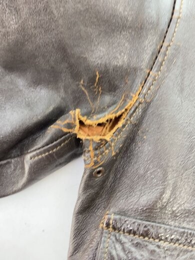 商品画像：レザージャケット・ブルゾン/36/レザー/BRW/30-1415/A-2/右脇破れ有り 7